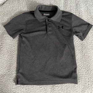 Boys Underarmour Gray Polo